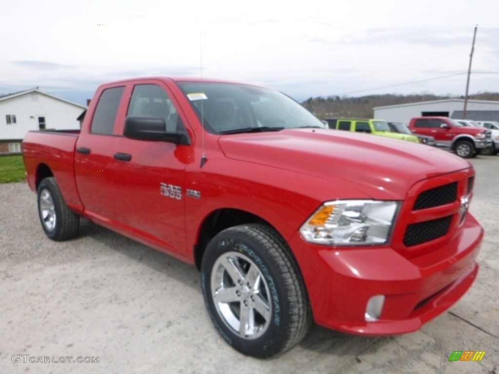 2017 1500 Express Quad Cab 4x4 - Flame Red / Black/Diesel Gray photo #13