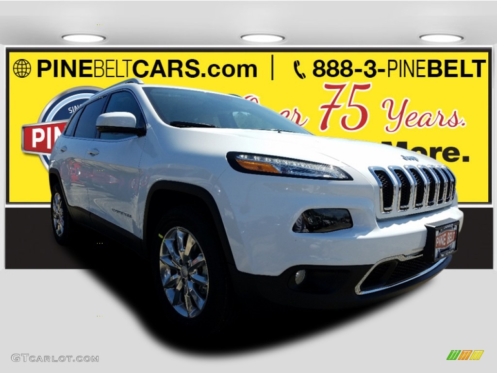 2017 Cherokee Limited 4x4 - Bright White / Black/Light Frost Beige photo #1