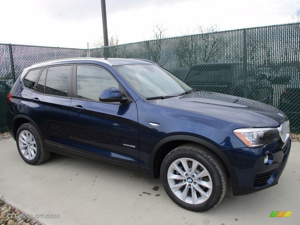 2017 X3 xDrive28i - Deep Sea Blue Metallic / Sand Beige/Black photo #1