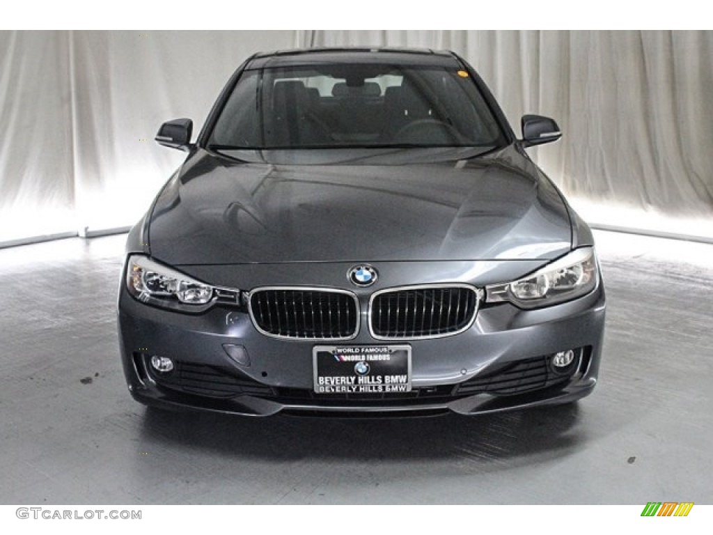 2014 3 Series 320i Sedan - Mineral Grey Metallic / Black photo #2