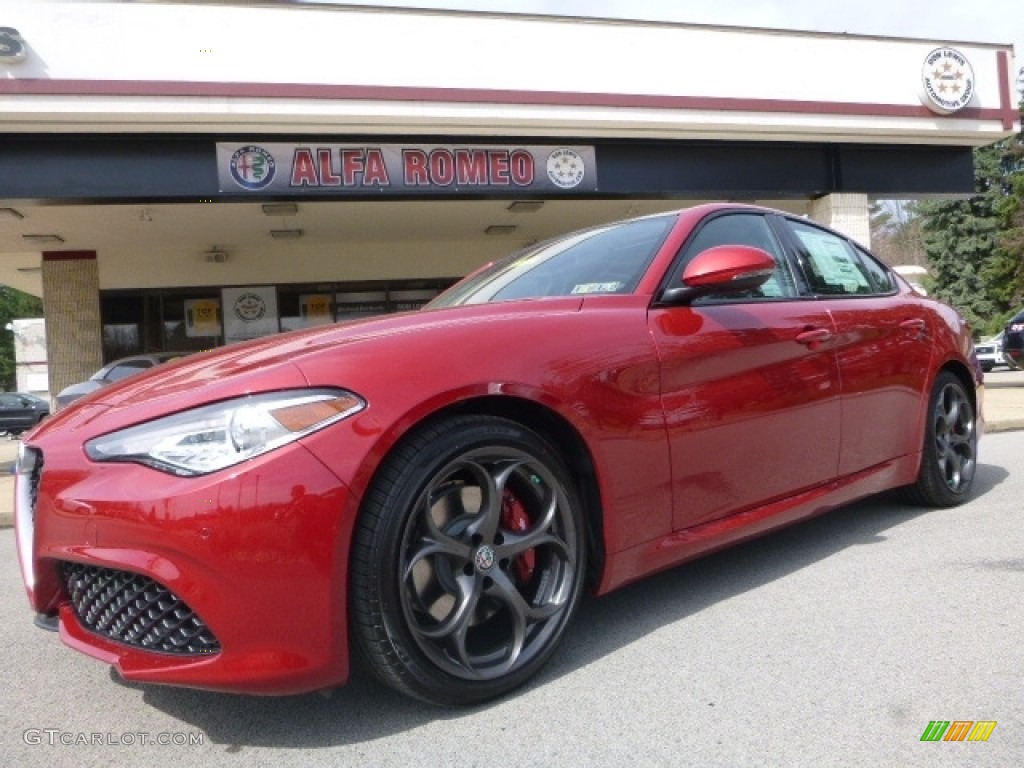 Rosso (Red) Competizione Tri-Coat 2017 Alfa Romeo Giulia Ti RWD Exterior Photo #119803207