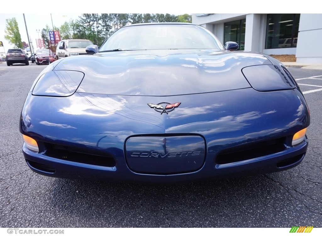 2000 Corvette Coupe - Navy Blue Metallic / Light Oak photo #2