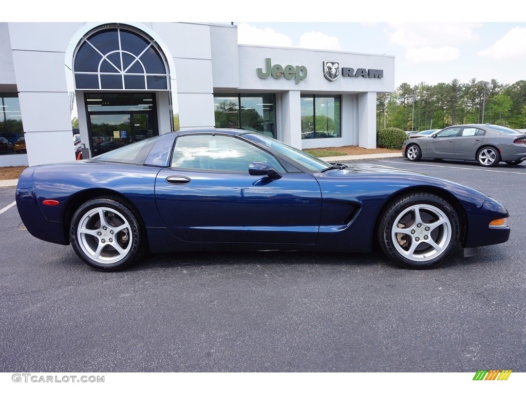 2000 Corvette Coupe - Navy Blue Metallic / Light Oak photo #8