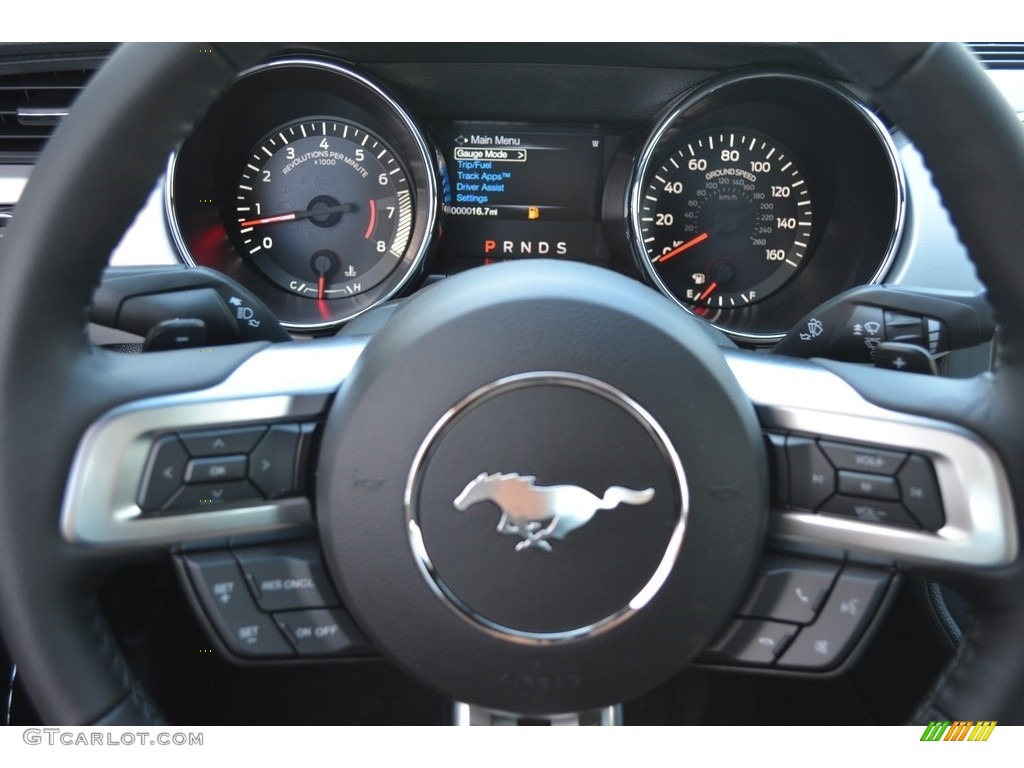 2017 Mustang GT Premium Convertible - Magnetic / Ebony photo #17