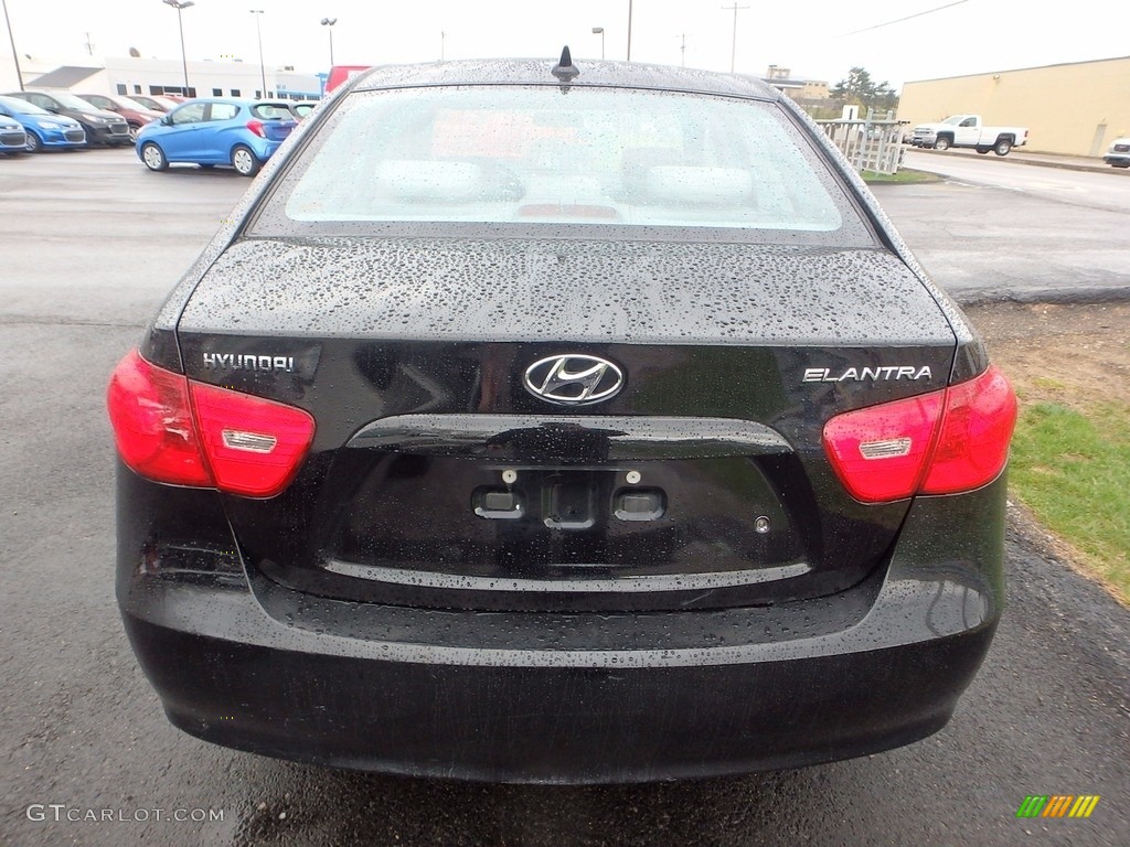 2009 Elantra GLS Sedan - Black Pearl / Gray photo #3