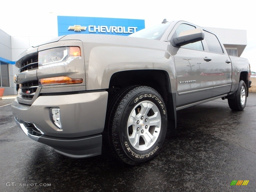 2017 Silverado 1500 LT Crew Cab 4x4 - Pepperdust Metallic / Jet Black photo #2