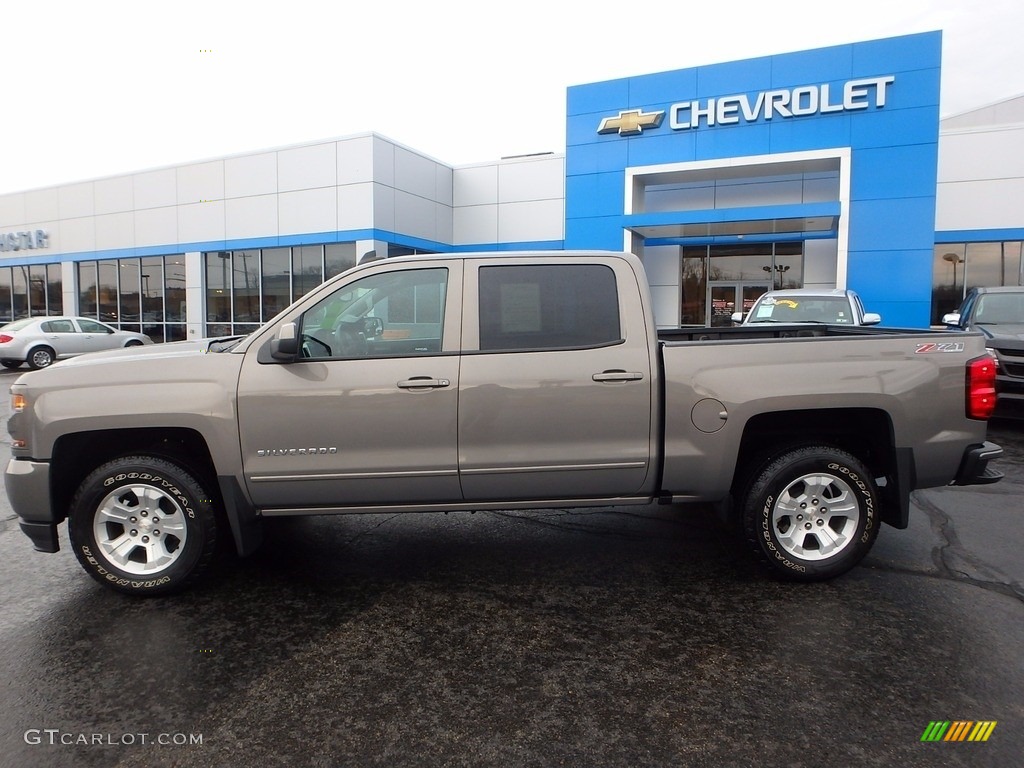 2017 Silverado 1500 LT Crew Cab 4x4 - Pepperdust Metallic / Jet Black photo #3