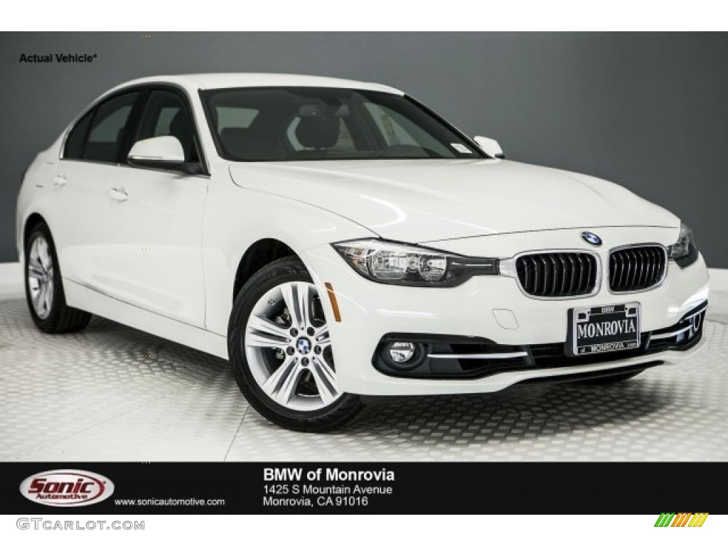 2017 3 Series 330i Sedan - Alpine White / Black photo #1