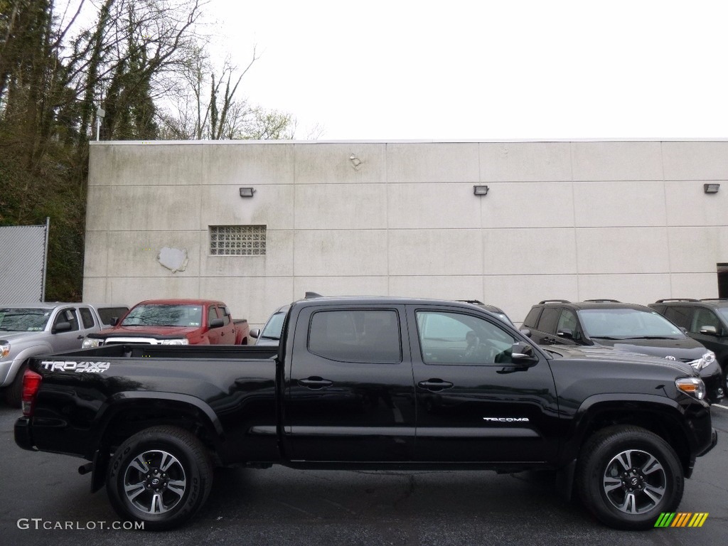 Black 2017 Toyota Tacoma TRD Sport Double Cab 4x4 Exterior Photo #119808824