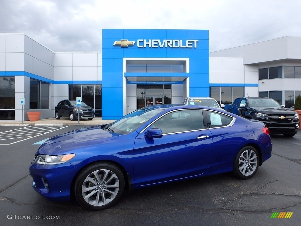 2014 Accord EX-L V6 Coupe - Obsidian Blue Pearl / Black photo #1