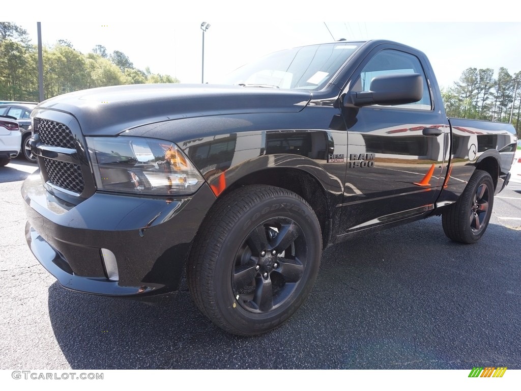 2017 1500 Express Regular Cab - Brilliant Black Crystal Pearl / Black/Diesel Gray photo #3