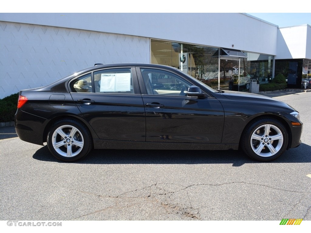 2014 3 Series 328i xDrive Sedan - Black Sapphire Metallic / Venetian Beige photo #2