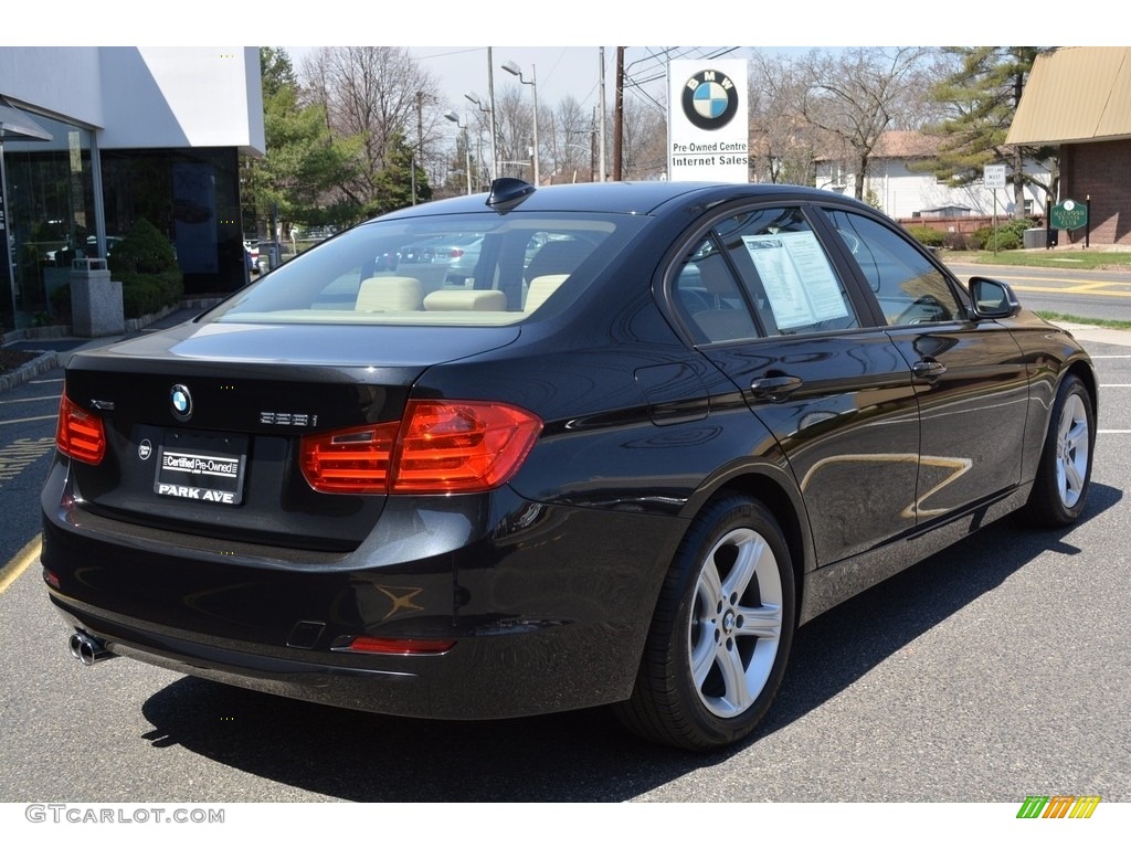 2014 3 Series 328i xDrive Sedan - Black Sapphire Metallic / Venetian Beige photo #3