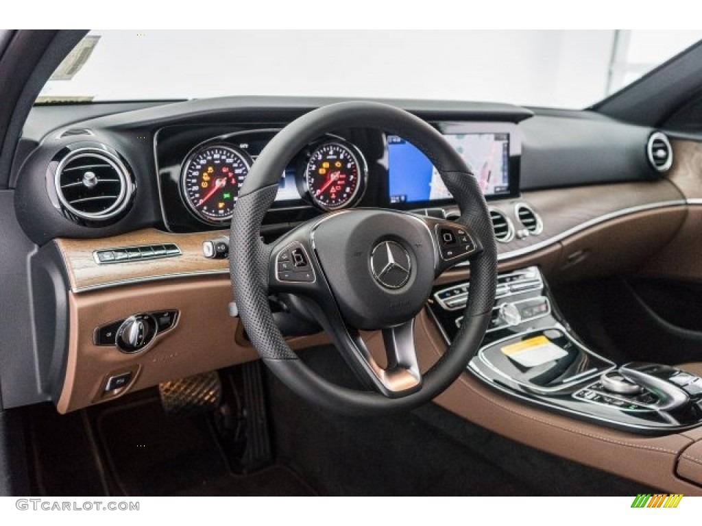 2017 Mercedes-Benz E 400 4Matic Wagon Nut Brown/Black Steering Wheel Photo #119815430