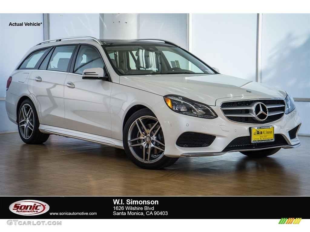 2016 E 350 4Matic Wagon - Polar White / Silk Beige/Espresso Brown photo #1