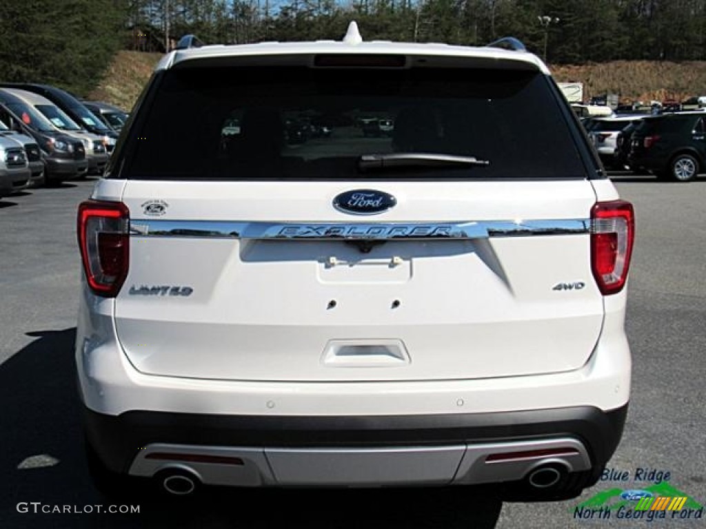 2017 Explorer Limited 4WD - White Platinum / Medium Light Camel photo #4