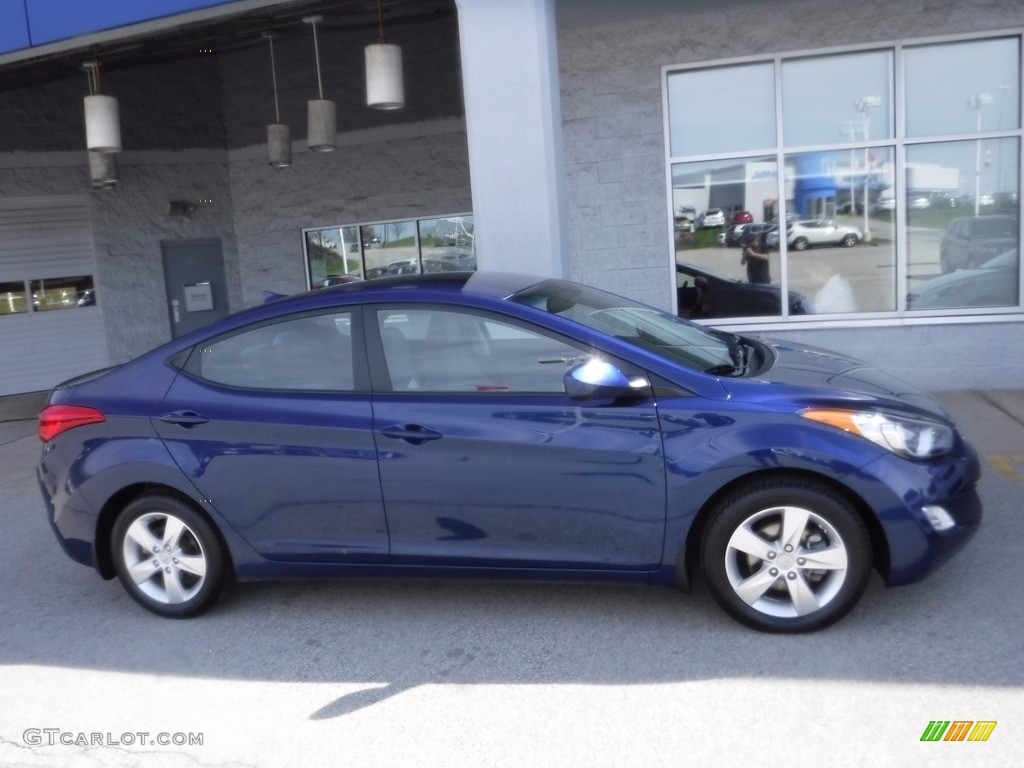 2013 Elantra GLS - Indigo Night / Gray photo #2