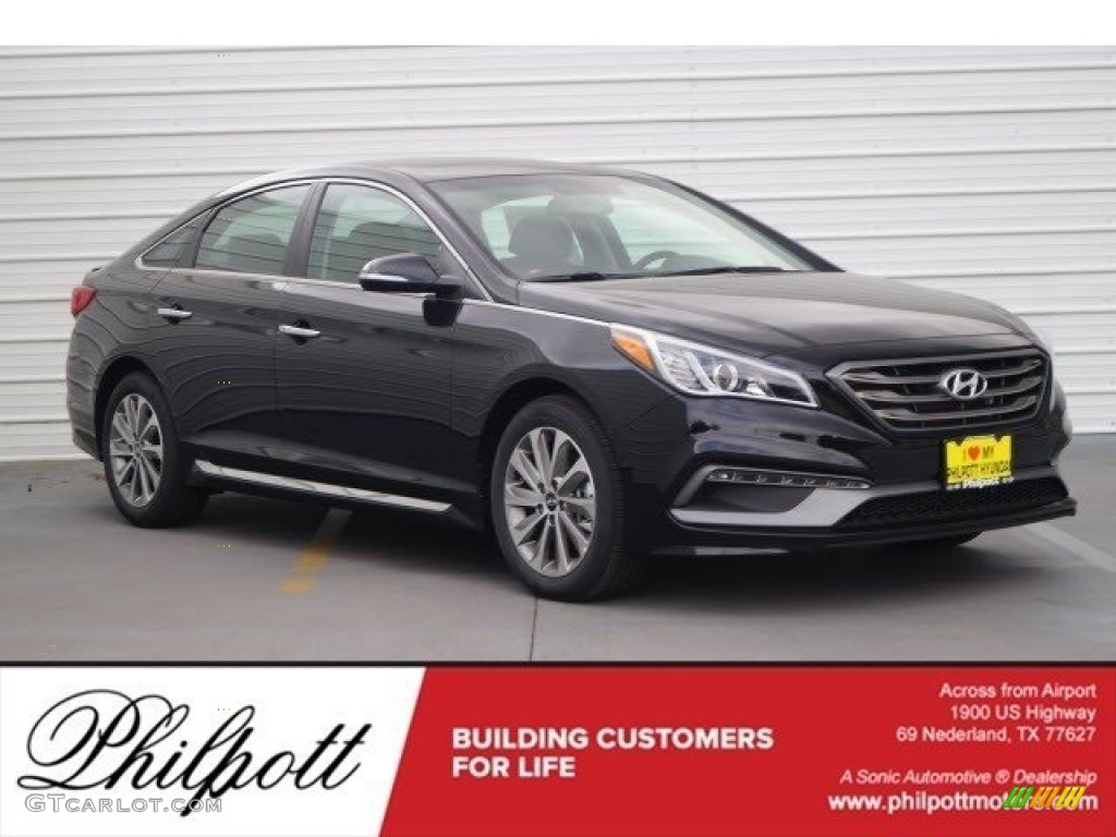 2017 Sonata Sport - Phantom Black / Black photo #1