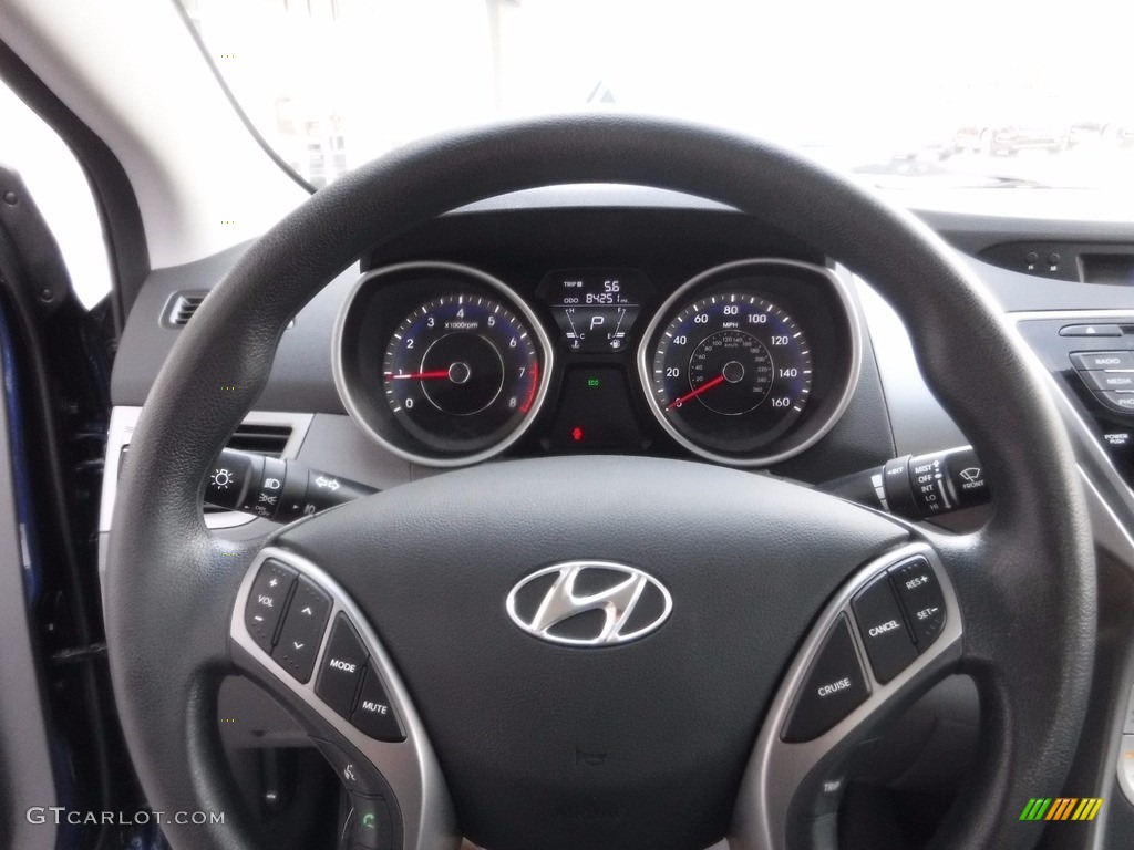 2013 Elantra GLS - Indigo Night / Gray photo #19