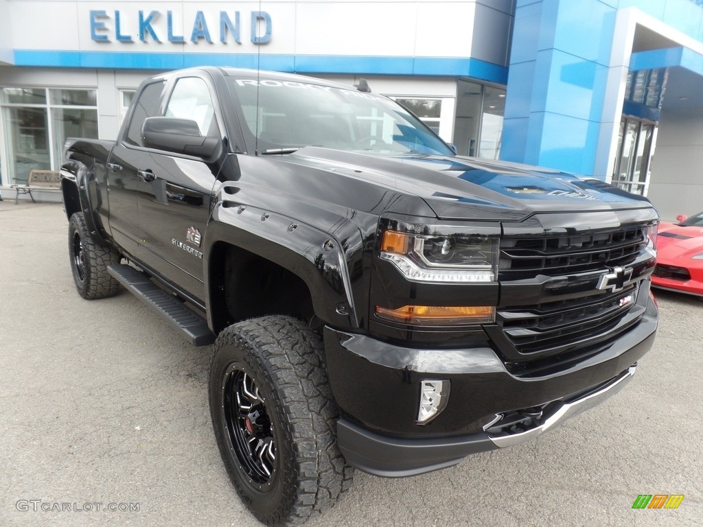 2017 Silverado 1500 LT Double Cab 4x4 - Black / Jet Black photo #1