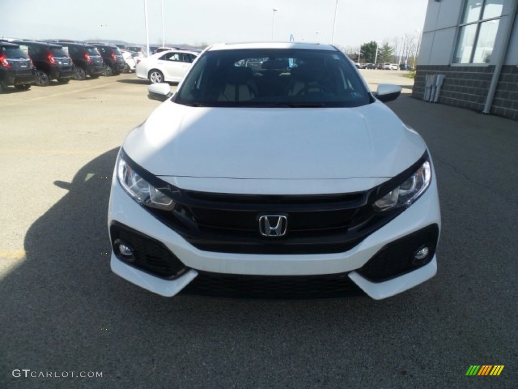 2017 Civic EX Hatchback - White Orchid Pearl / Black/Ivory photo #4