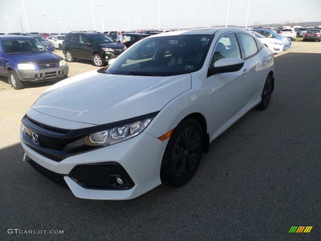 2017 Civic EX Hatchback - White Orchid Pearl / Black/Ivory photo #5