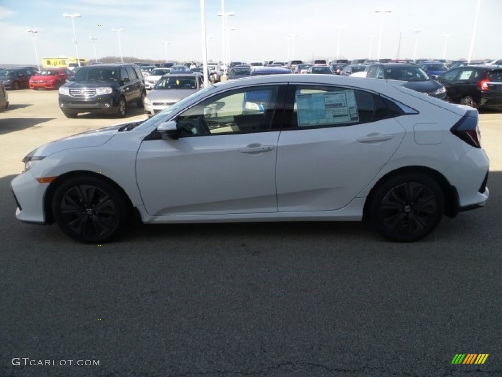 2017 Civic EX Hatchback - White Orchid Pearl / Black/Ivory photo #6