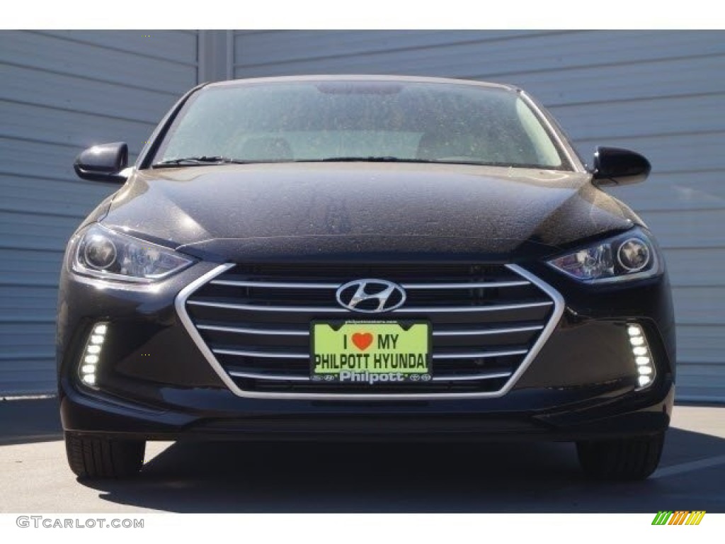 2017 Elantra Eco - Black / Gray photo #2