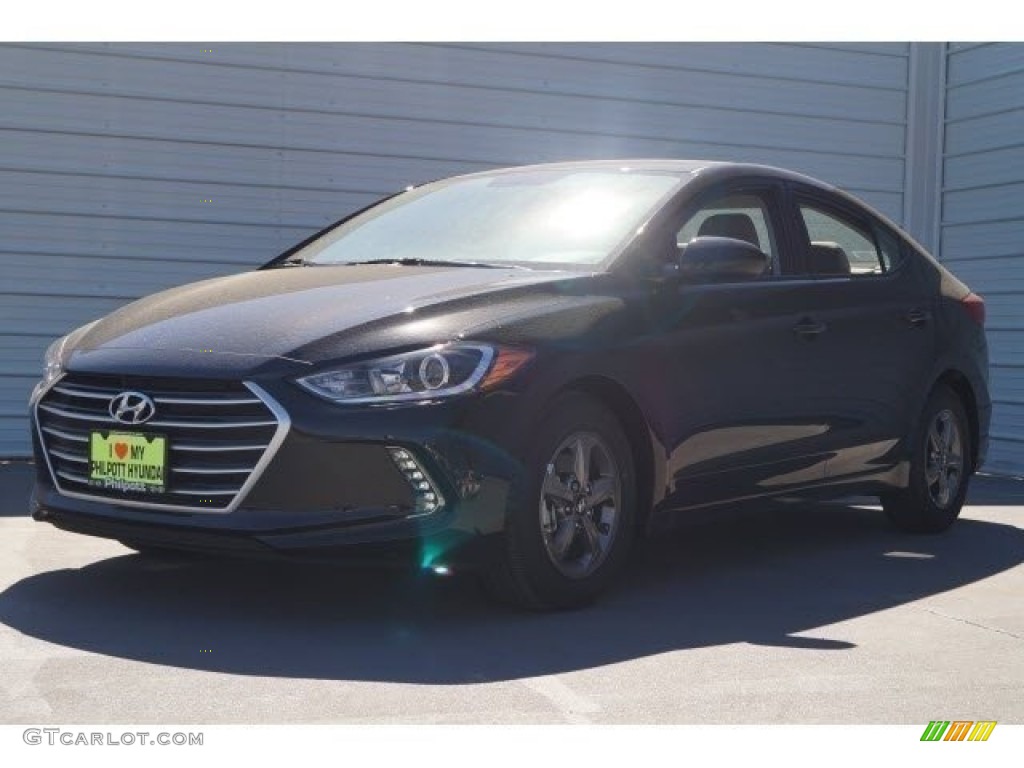 2017 Elantra Eco - Black / Gray photo #1