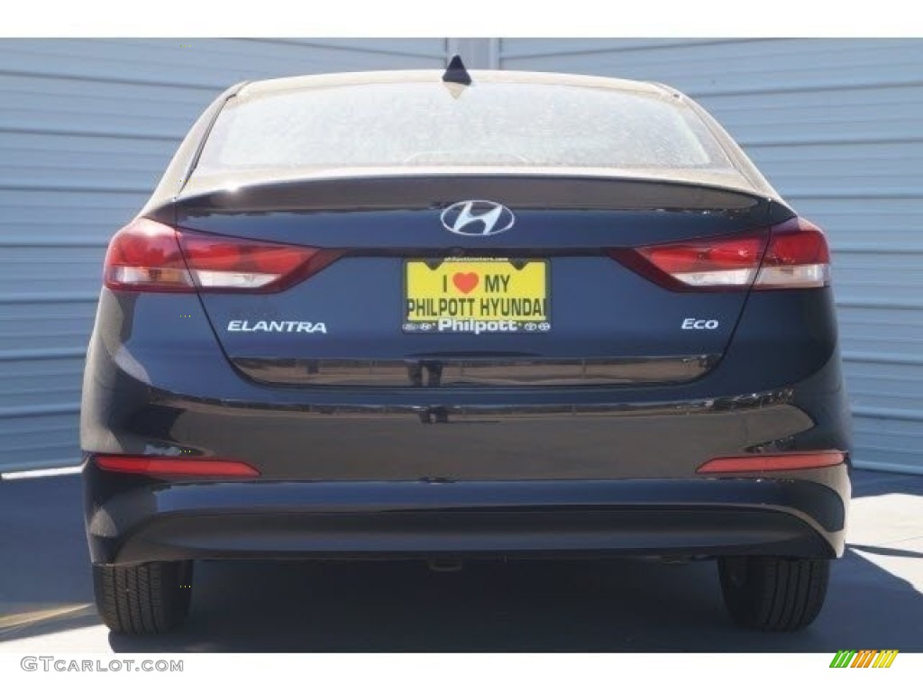 2017 Elantra Eco - Black / Gray photo #4