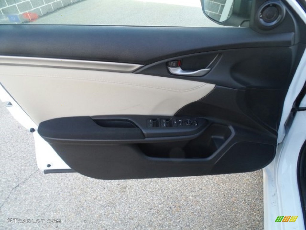 2017 Civic EX Hatchback - White Orchid Pearl / Black/Ivory photo #9