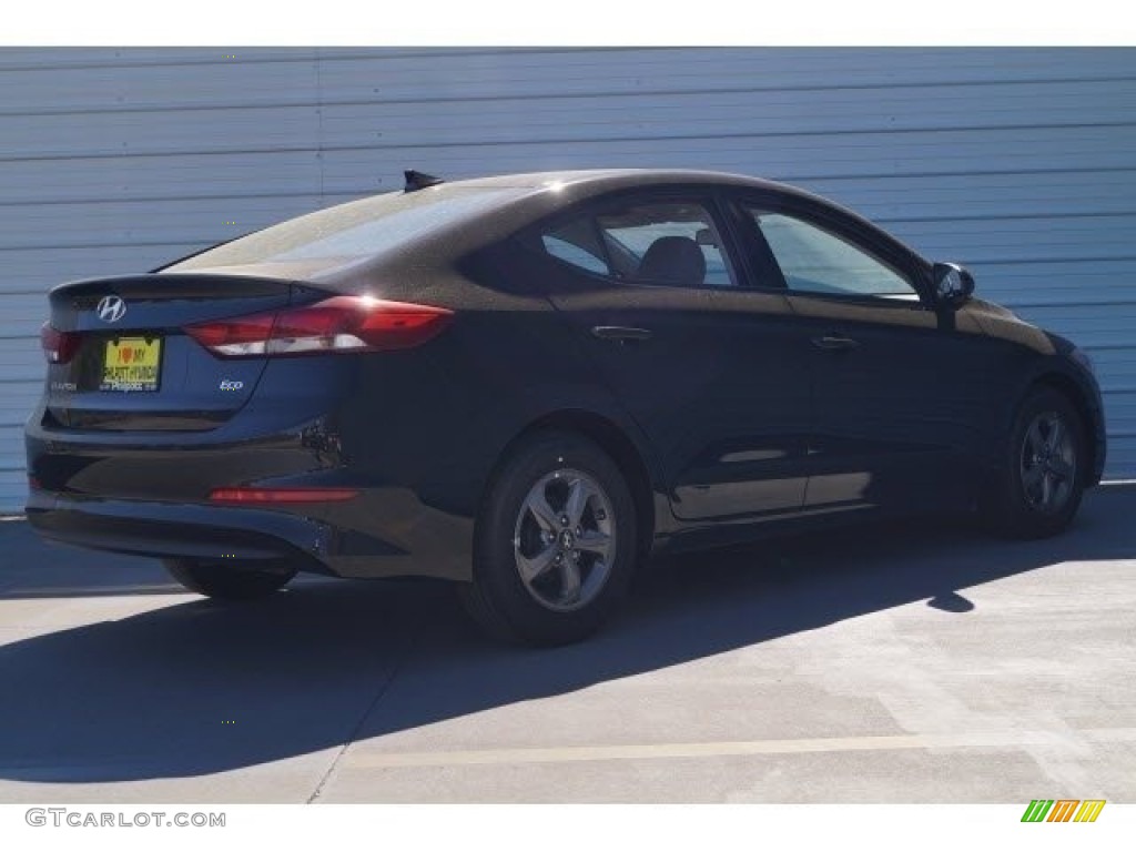 2017 Elantra Eco - Black / Gray photo #5