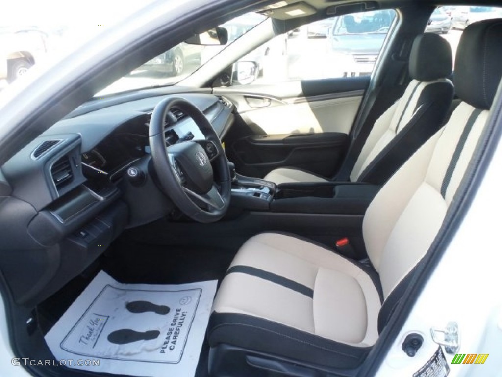 2017 Civic EX Hatchback - White Orchid Pearl / Black/Ivory photo #10
