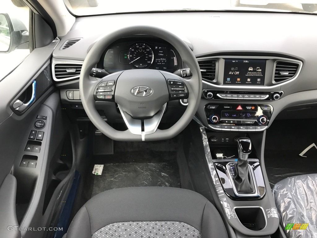 2017 Hyundai Ioniq Hybrid Blue Charcoal Black Dashboard Photo #119824397