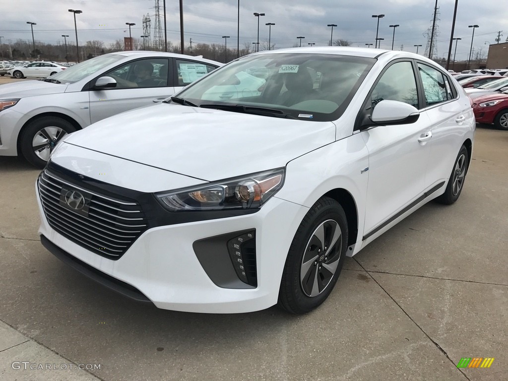Ceramic White 2017 Hyundai Ioniq Hybrid SEL Exterior Photo #119824420