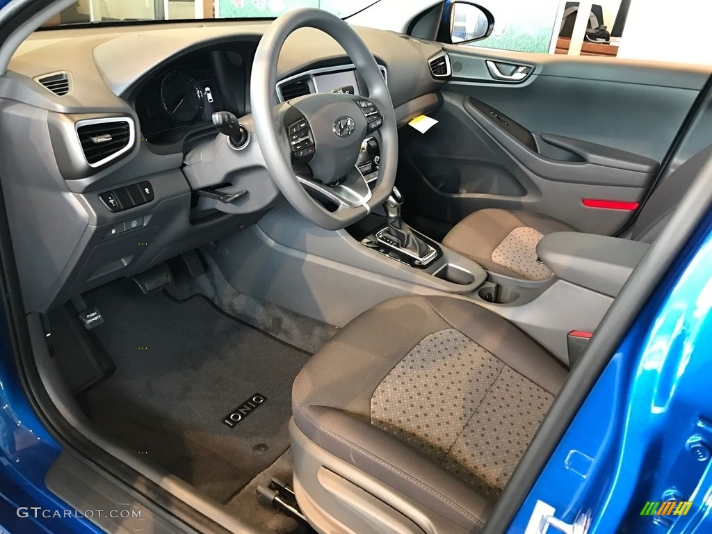 Charcoal Black Interior 2017 Hyundai Ioniq Hybrid Blue Photo #119824520