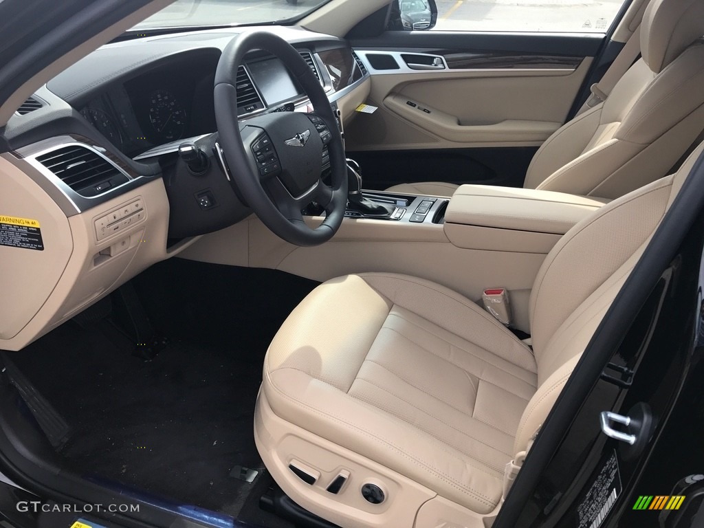 2017 Genesis G80 AWD - Caspian Black / Beige Two Tone photo #4