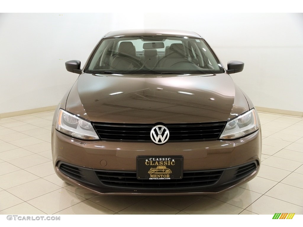 2014 Jetta S Sedan - Toffee Brown Metallic / Latte Macchiato photo #2