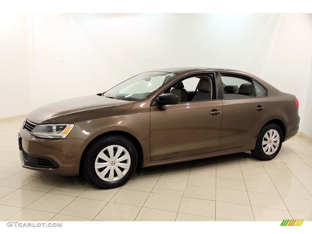 2014 Jetta S Sedan - Toffee Brown Metallic / Latte Macchiato photo #3