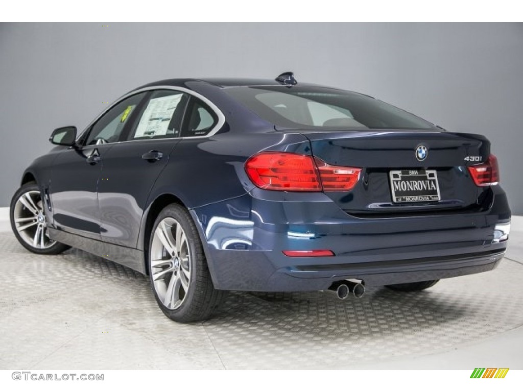 2017 4 Series 430i Gran Coupe - Midnight Blue Metallic / Black photo #3