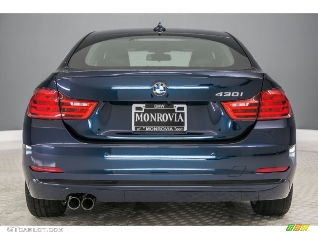 2017 4 Series 430i Gran Coupe - Midnight Blue Metallic / Black photo #4