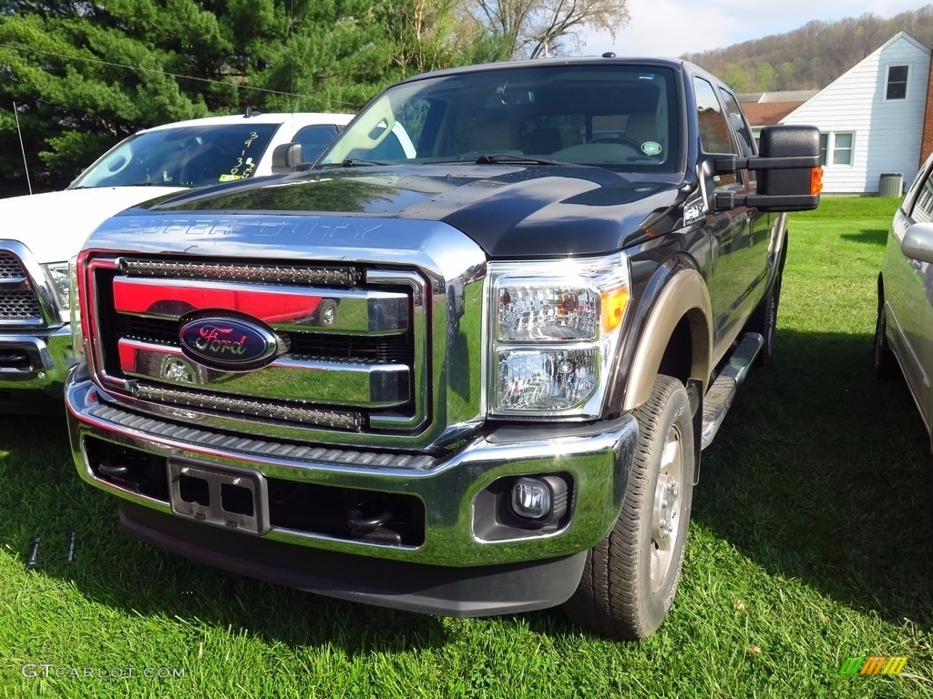 2014 F250 Super Duty Lariat Crew Cab 4x4 - Kodiak Brown Metallic / Adobe photo #3