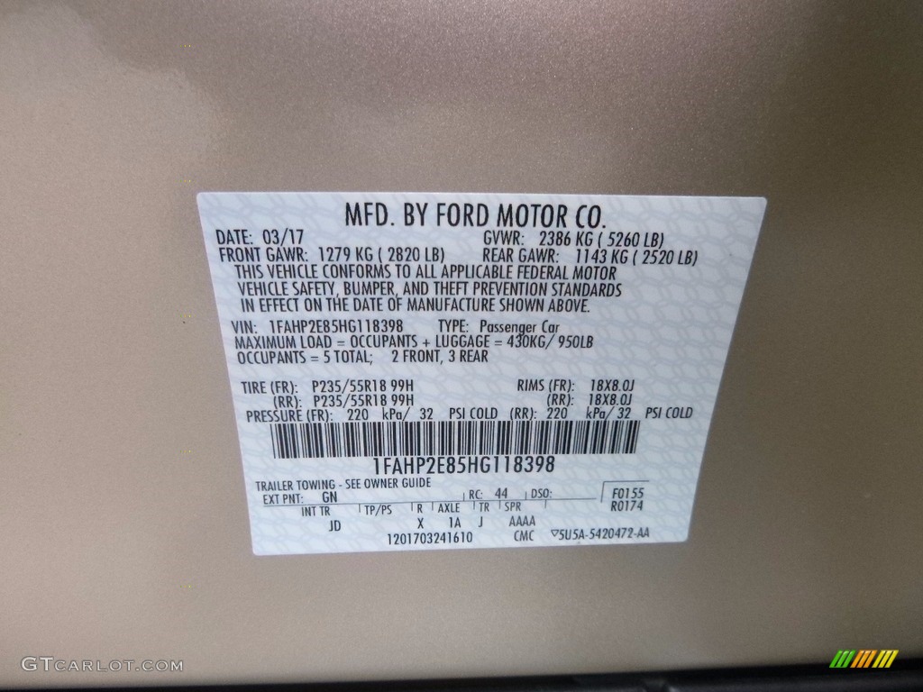 2017 Taurus Color Code GH for White Gold Photo #119833343