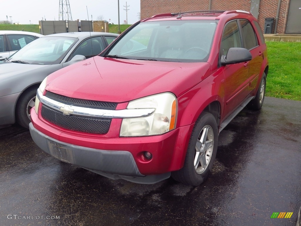 2005 Equinox LT AWD - Salsa Red Metallic / Light Gray photo #3