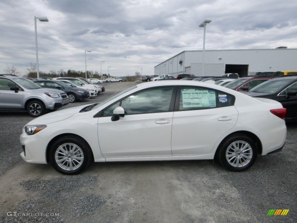 2017 Impreza 2.0i Premium 4-Door - Crystal White Pearl / Black photo #10