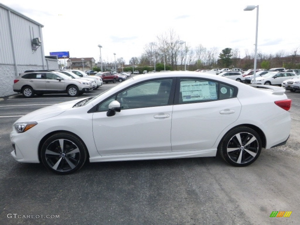 2017 Impreza 2.0i Sport 4-Door - Crystal White Pearl / Black photo #7