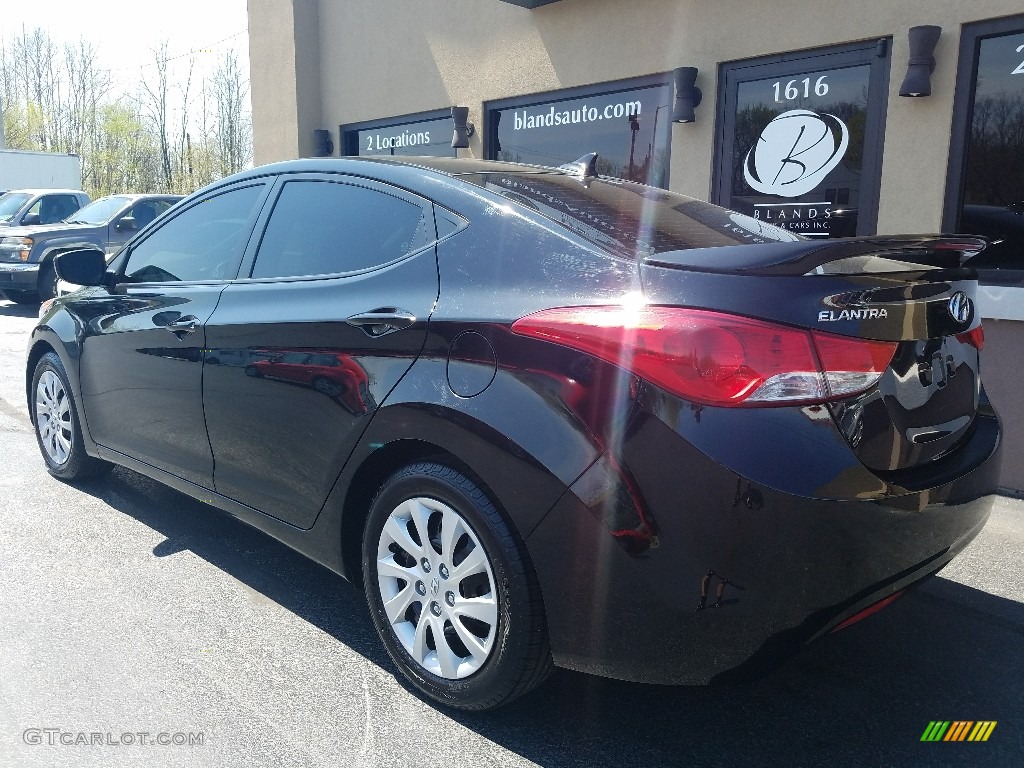 2012 Elantra GLS - Midnight Black / Gray photo #3