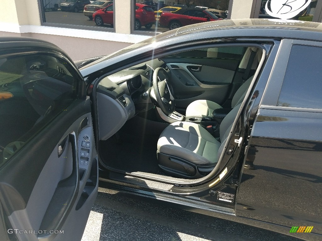 2012 Elantra GLS - Midnight Black / Gray photo #8