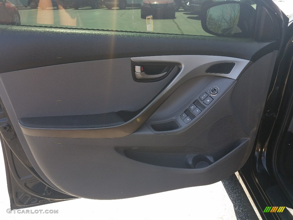 2012 Elantra GLS - Midnight Black / Gray photo #9
