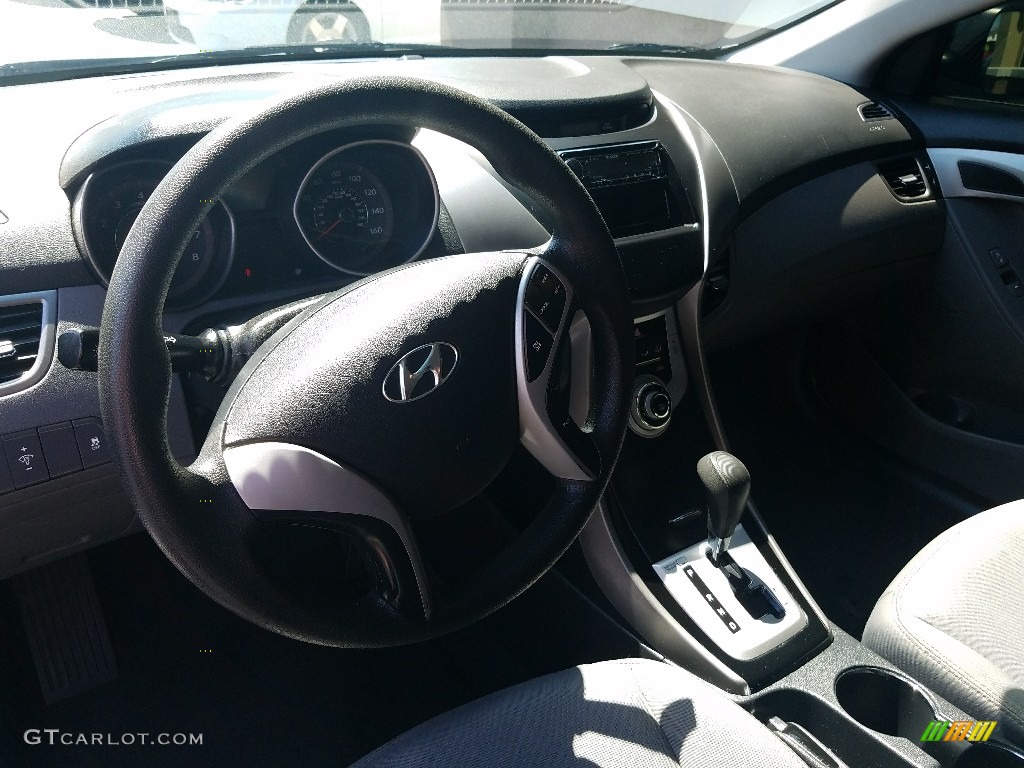 2012 Elantra GLS - Midnight Black / Gray photo #12